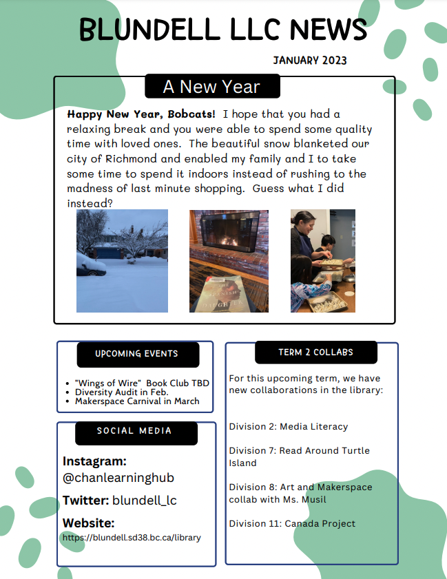 Library Learning Commons Blundell Elementary School